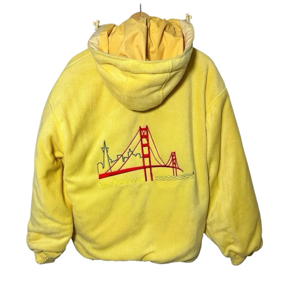 Cheneral Other - CHENERAL San Francisco Reversible Jacket Removable Hood Adult size Small Yellow